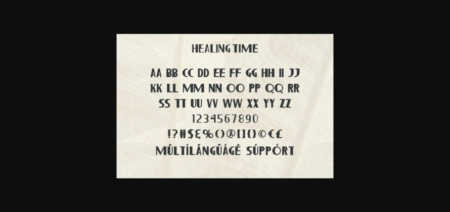 Healing Time Font Poster 9