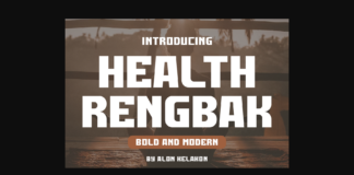 Health Rengbak Font Poster 1