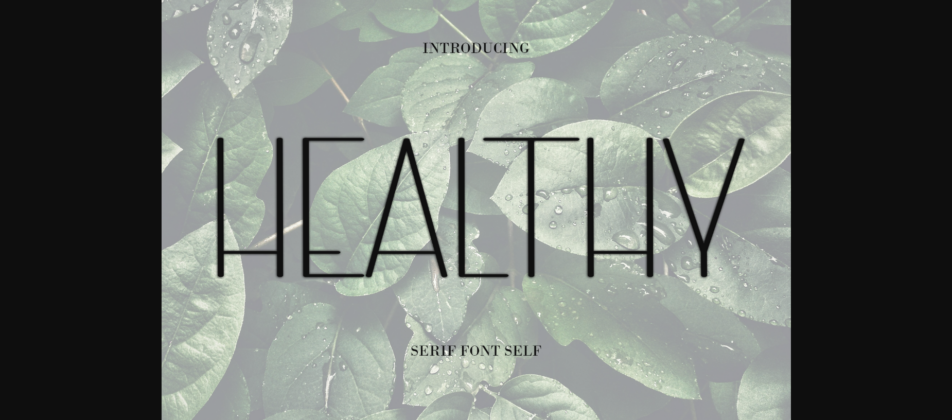 Healthy Font Poster 3