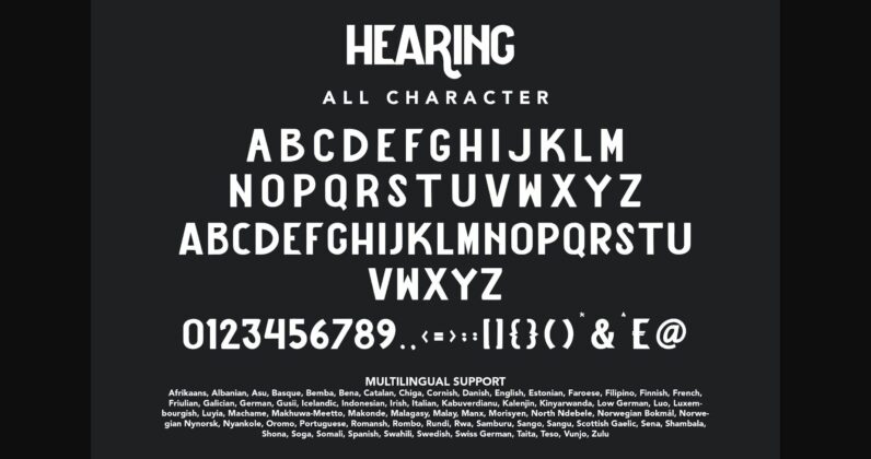 Hearing Font Poster 10