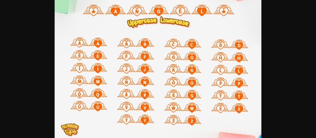 Heart Angel Font Poster 11