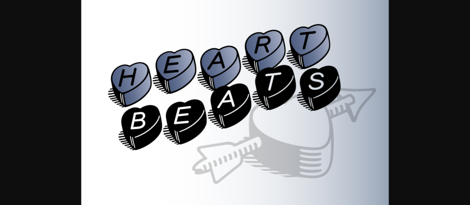 Heart Beats Font Poster 3