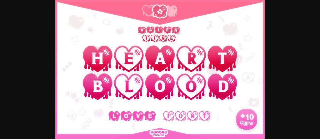 Heart Blood Font Poster 3