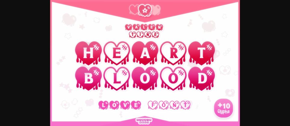 Heart Blood Font Poster 3