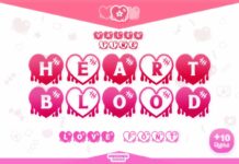 Heart Blood Font Poster 1