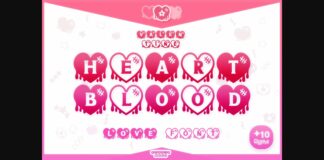 Heart Blood Font Poster 1