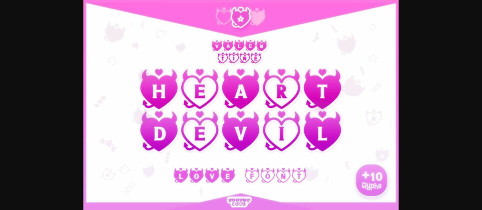 Heart Devil Font Poster 3