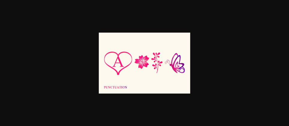 Heart Floral Monogram Font Poster 7
