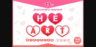 Heart Font Poster 1