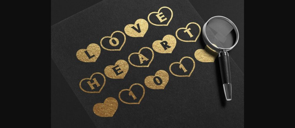 Heart Font Poster 4