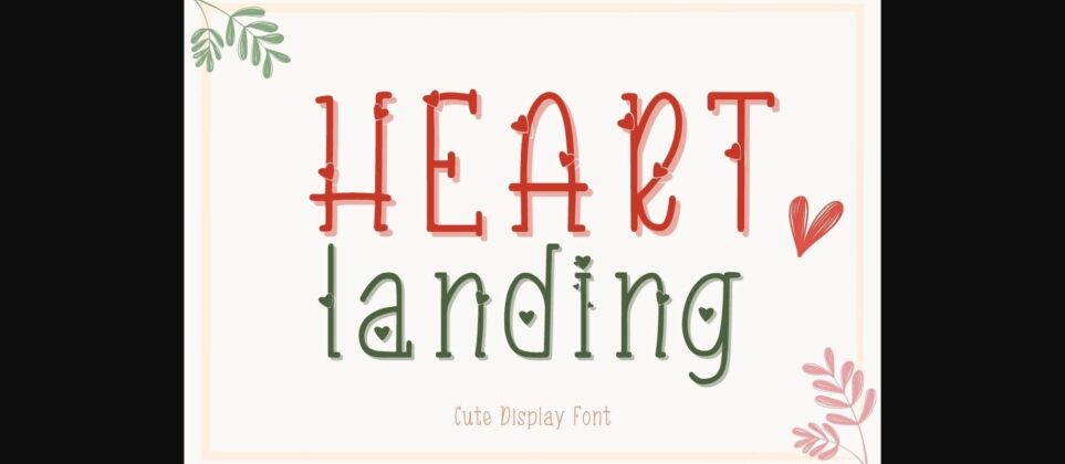 Heart Landing Font Poster 3