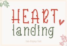 Heart Landing Font Poster 1