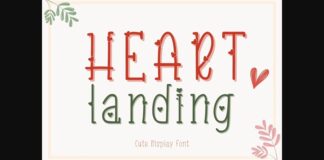 Heart Landing Font Poster 1