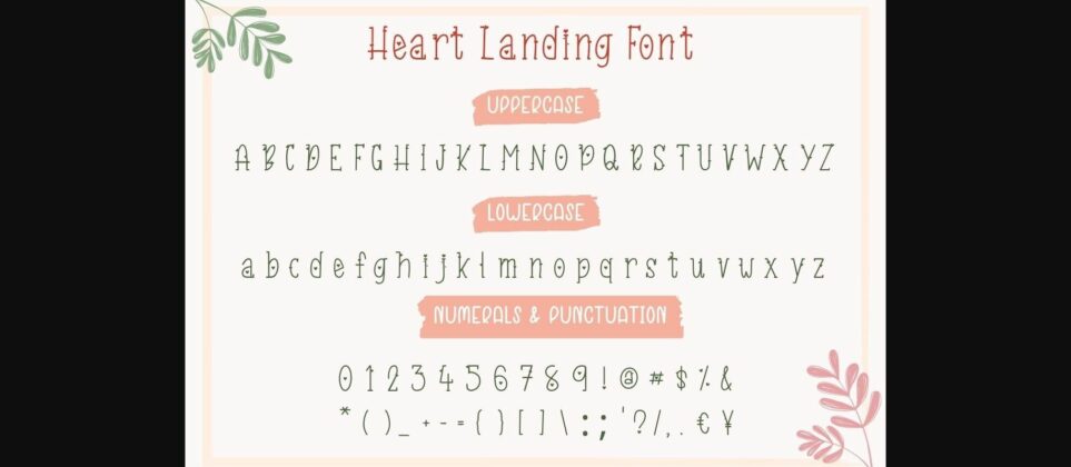 Heart Landing Font Poster 6