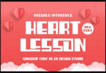 Heart Lesson Font Poster 1