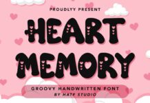 Heart Memory Font Poster 1