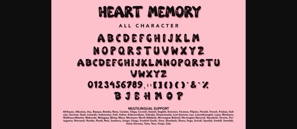 Heart Memory Font Poster 10