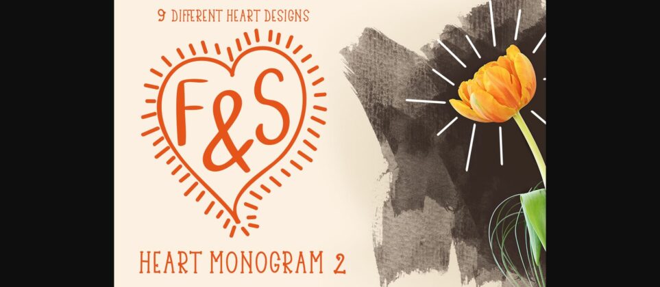 Heart Mono Font Poster 3