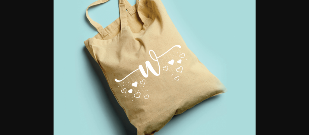 Heart Monogram Font Poster 5