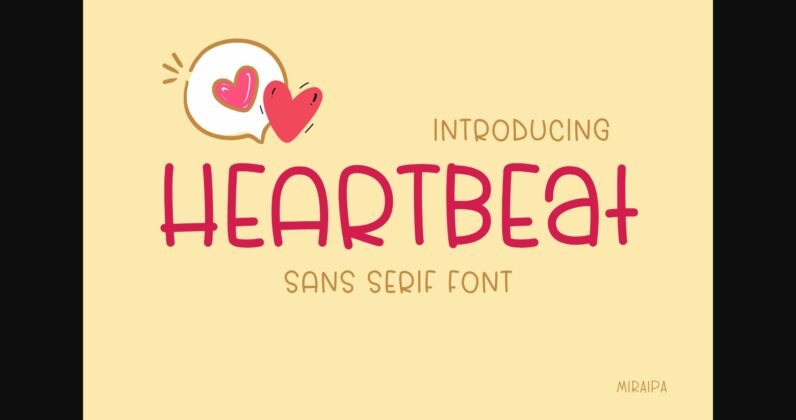 Heartbeat Font Poster 3