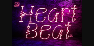 Heartbeat Font Poster 1