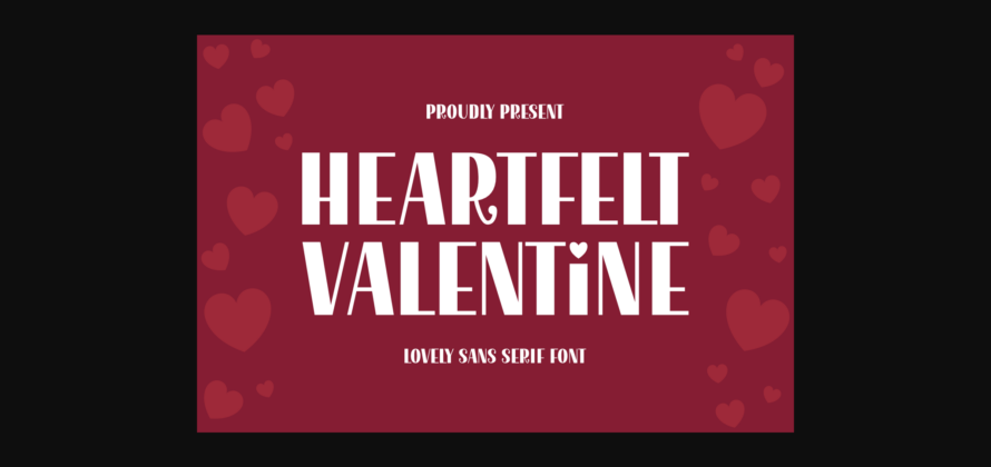 Heartfelt Valentine Font Poster 3
