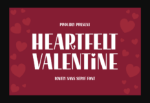 Heartfelt Valentine Font Poster 1