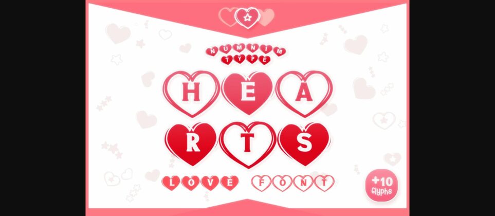 Hearts Font Poster 3