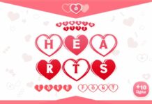 Hearts Font Poster 1