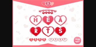 Hearts Font Poster 1