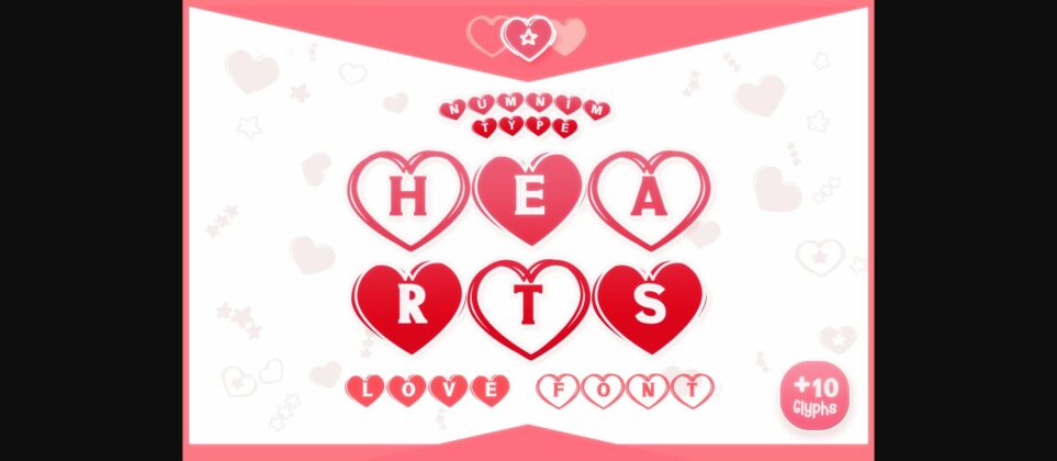 Hearts Font Poster 1