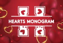 Hearts Monogram Font Poster 1