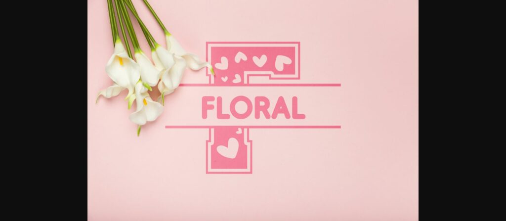 Hearts Monogram Font Poster 8