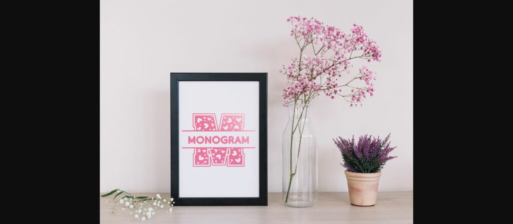 Hearts Monogram Font Poster 9