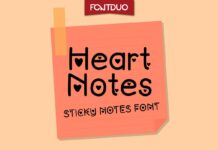 Hearts Notes Font Poster 1