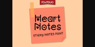 Hearts Notes Font Poster 1