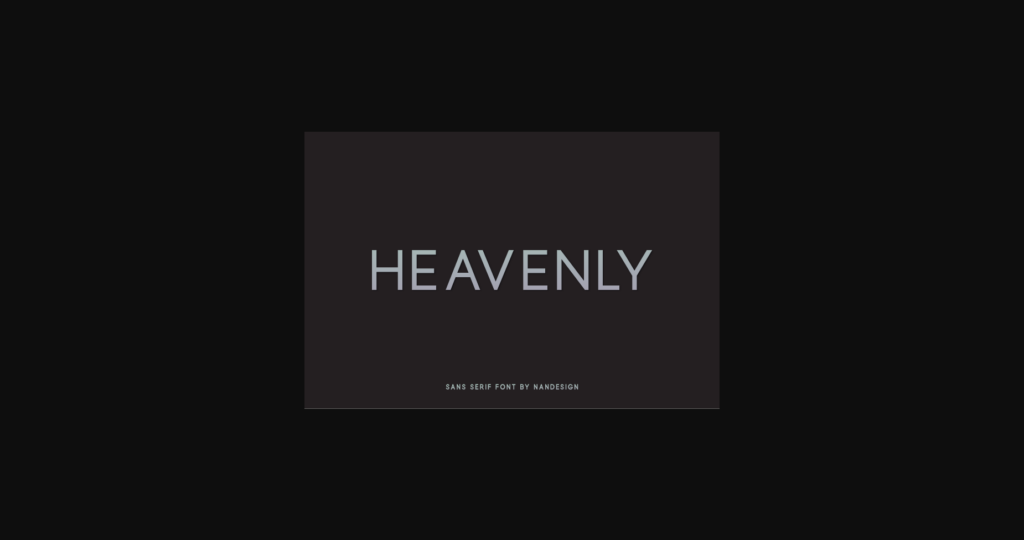 Heavenly Font Poster 3