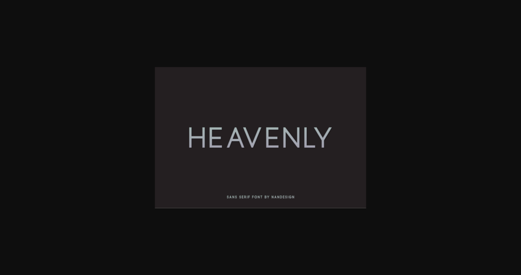 Heavenly Font Poster 1