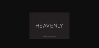 Heavenly Font Poster 1