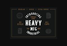 Heavy Mfg Font Poster 1