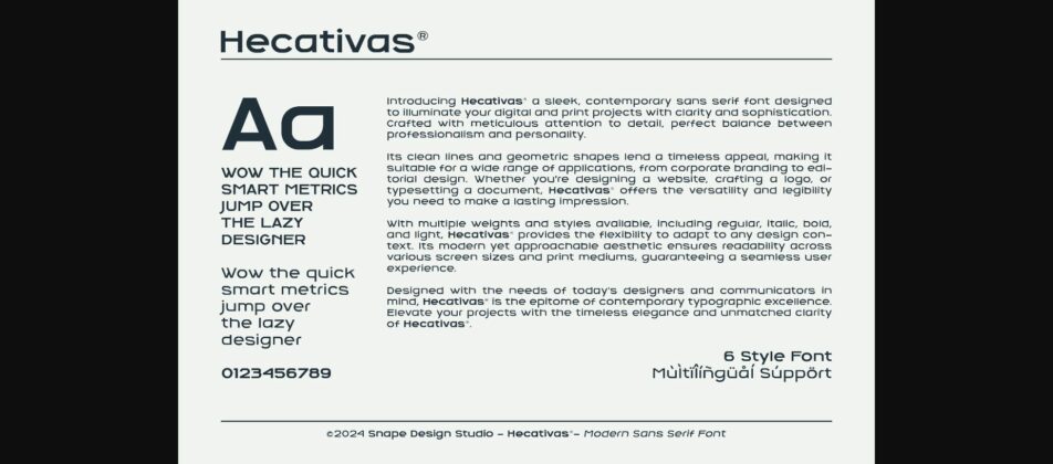 Hecativas Font Poster 4