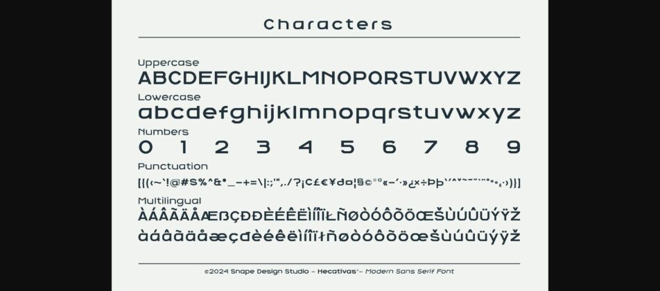 Hecativas Font Poster 5