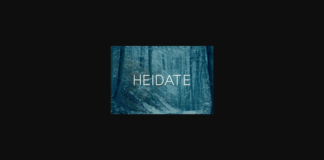 Heidate Font Poster 1