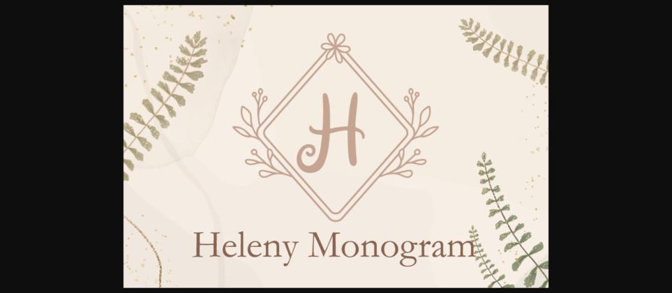 Heleny Monogram Font Poster 3