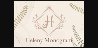 Heleny Monogram Font Poster 1