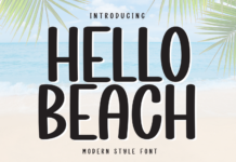 Hello Beach Font Poster 1