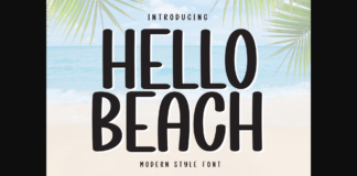 Hello Beach Font Poster 1