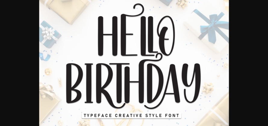 Hello Birthday Font Poster 3