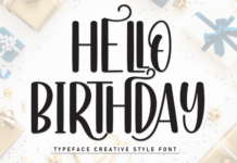 Hello Birthday Font Poster 1