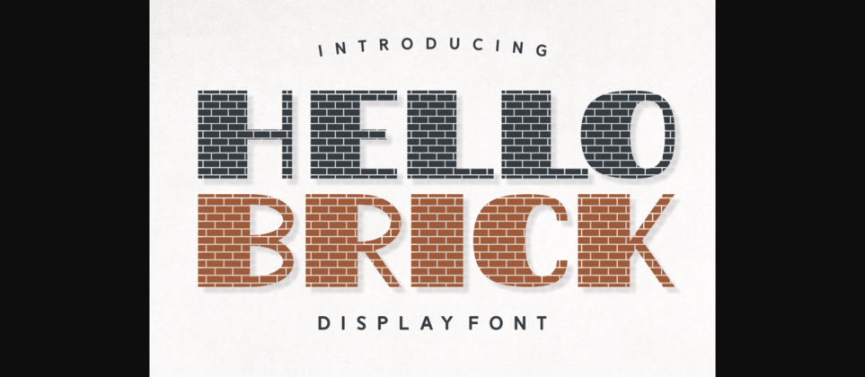 Hello Brick Font Poster 3